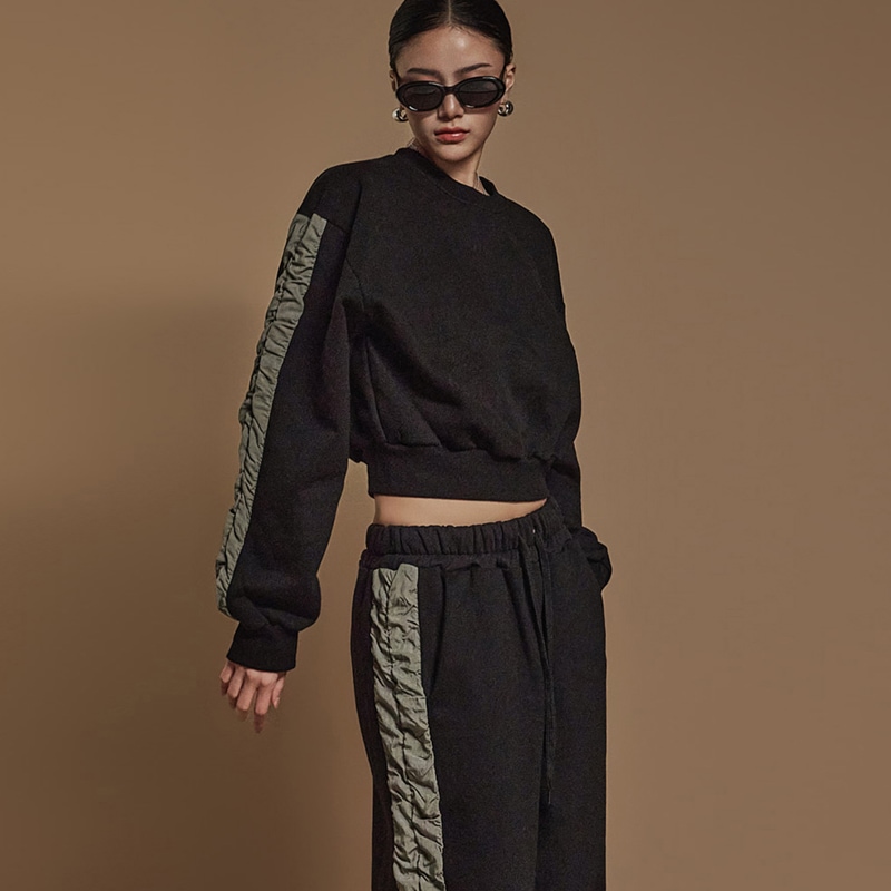 E3591 配色 マンツーマンTシャツ