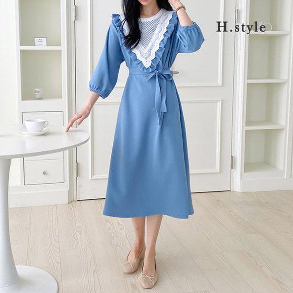 HスタイルDKモチーフレスロングOPS/春の新商品/OPS/ワンピース/シフォン/ホームウェア/カジュアル/ラウンジ/パジャマ