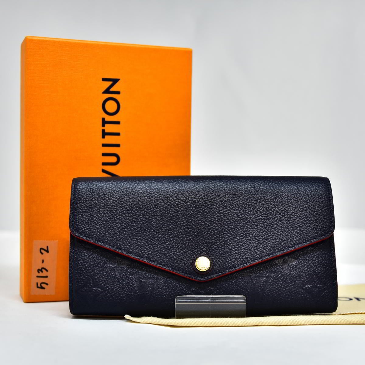 極美品 鑑定済 モノグラム アンプラント ポルトフォイユサラ M62125 レザー マリーヌルージュ 長財布 34,450円