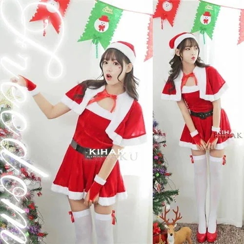 【急速出荷】韓国ペンケース クリスマス サンタ サンタコス サンタガール サンタクロース セクシーコス コスプレ コスチューム 衣装 パーティー イベント 忘年会 新年会 ハロウィン インスタ 撮影