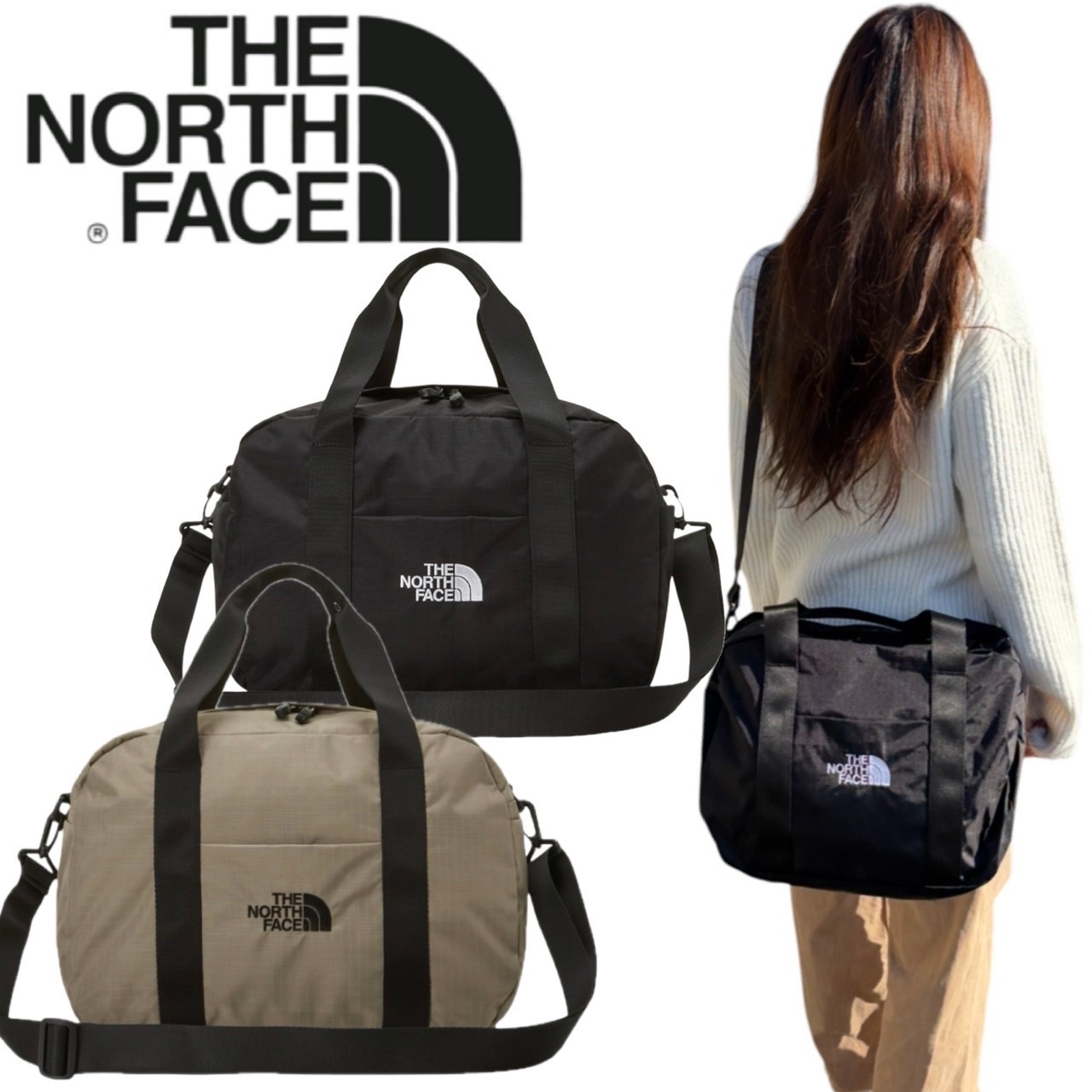 ザ ノースフェイス クロスボディー 韓国 ショルダーバッグ NN2FP50A/B クロスボディ ボストンバッグ THE NORTH FACE HERITAGE CARGO M