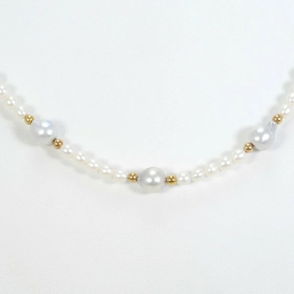 K18 18金 YG イエローゴールド ネックレス パール(真珠) 約53cm ジュエリー 中古