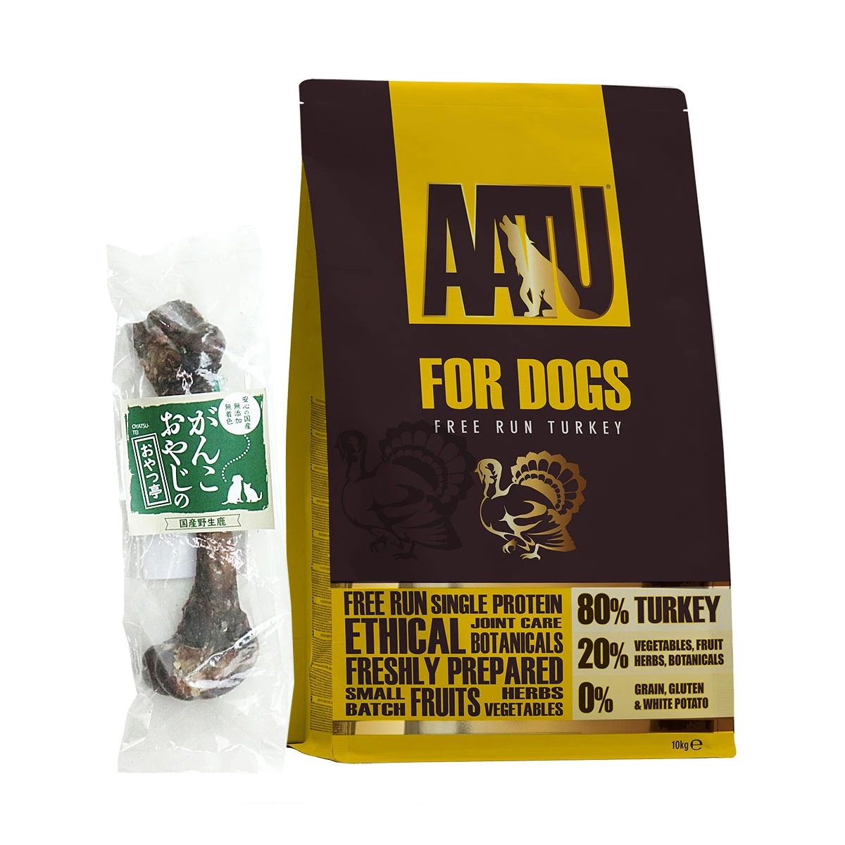 ドッグフード ターキー 10kg【国産鹿レッグボーン 1本 Mサイズ】