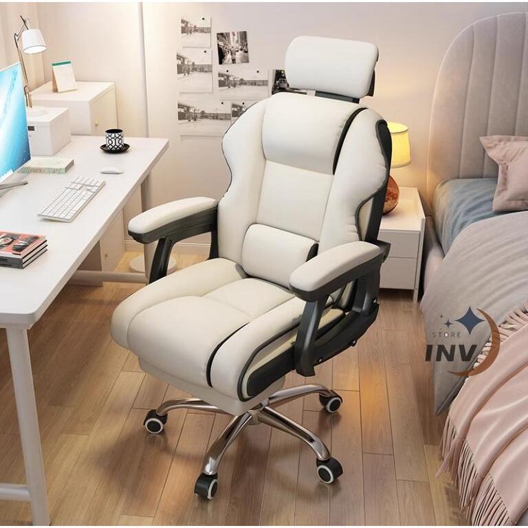 【短納期】ゲーミングチェア 社長椅子 オフィスチェア 座椅子 白 安い デスクチェア 60度回転昇降機能 リクライニングチェア 肉厚座面 事務椅子 在宅ワーク 勉強 仕事