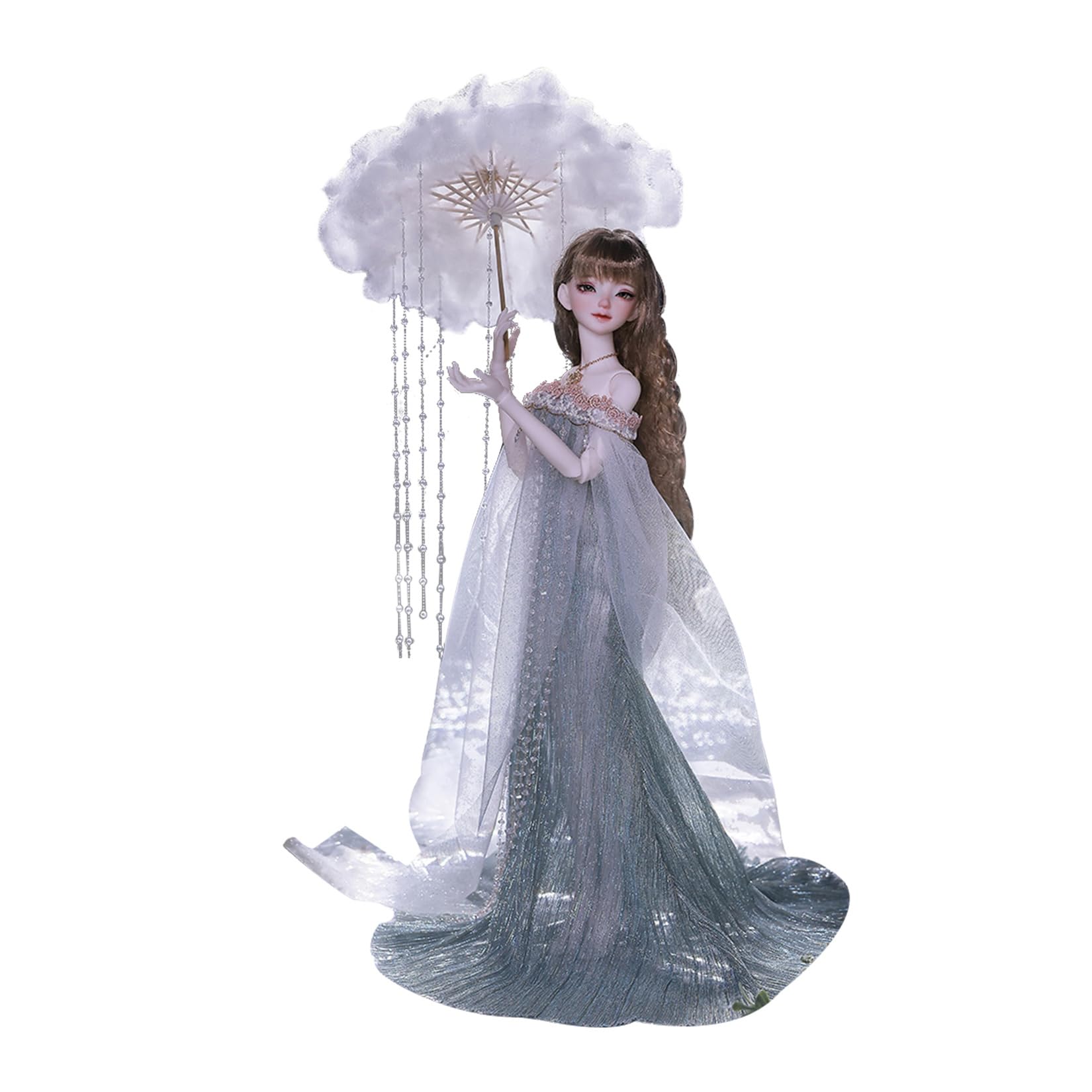 玩趣堂 1/4 スケール 球体関節人形 女 Faye 雨の精霊 貴族少女 BJDドール 可動 フィギュア 身長44CM メイク済み 仮装でき 可愛い 樹脂 服セット