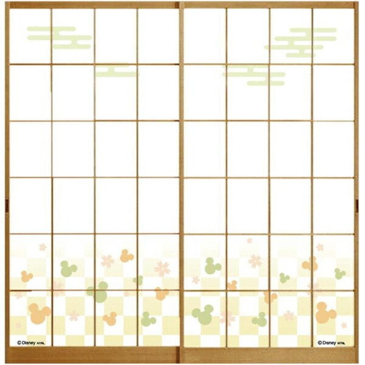 アサヒペン ディズニー ミッキー 障子紙 NTLD-008S 92cm×182cm 2枚組用 貼り換え 和室 リメイク 簡単 張り替え ミッキー