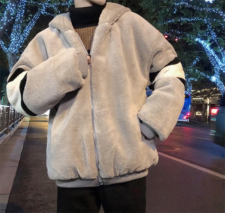 モデルのショー服 韓国ファッション カジュアル 百掛け 気質 冬 チェスターコート コート 韓国版 トレンド ハンサム プラスベルベット 厚手 裏起毛 学生