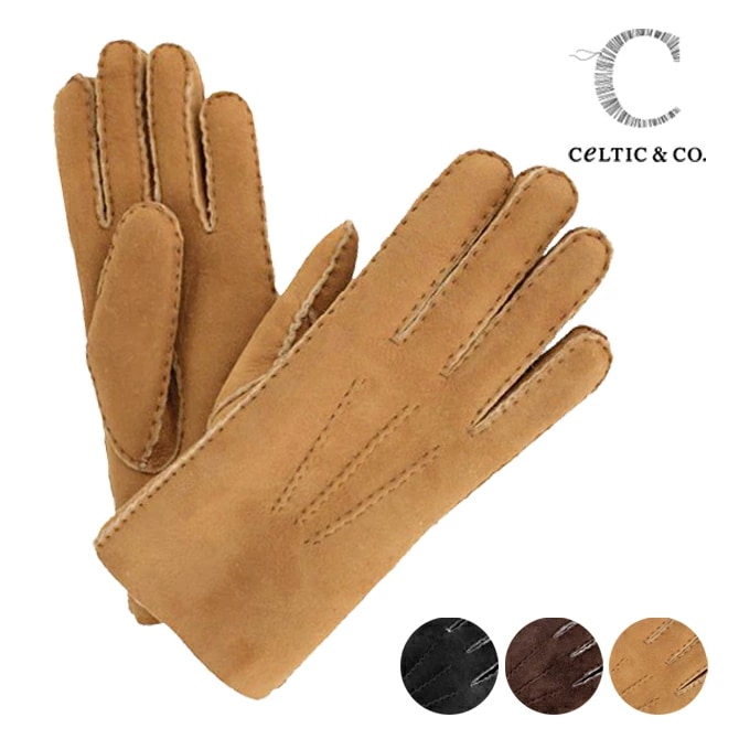 英国 CELTIC&CO ムートン 手袋 シープスキン レザー グローブ セルティック社 送料無料 革手袋 レディース 女性用 ムートン手袋 グローブ 母の日 ギフト UK 北欧 暖かい 防寒 おしゃ