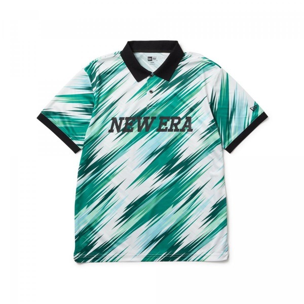 ニューエラ NEW ERA 半袖 鹿の子 ポロシャツ Palm Leaf Camo エメラルドグリーン ゴルフ 14391487