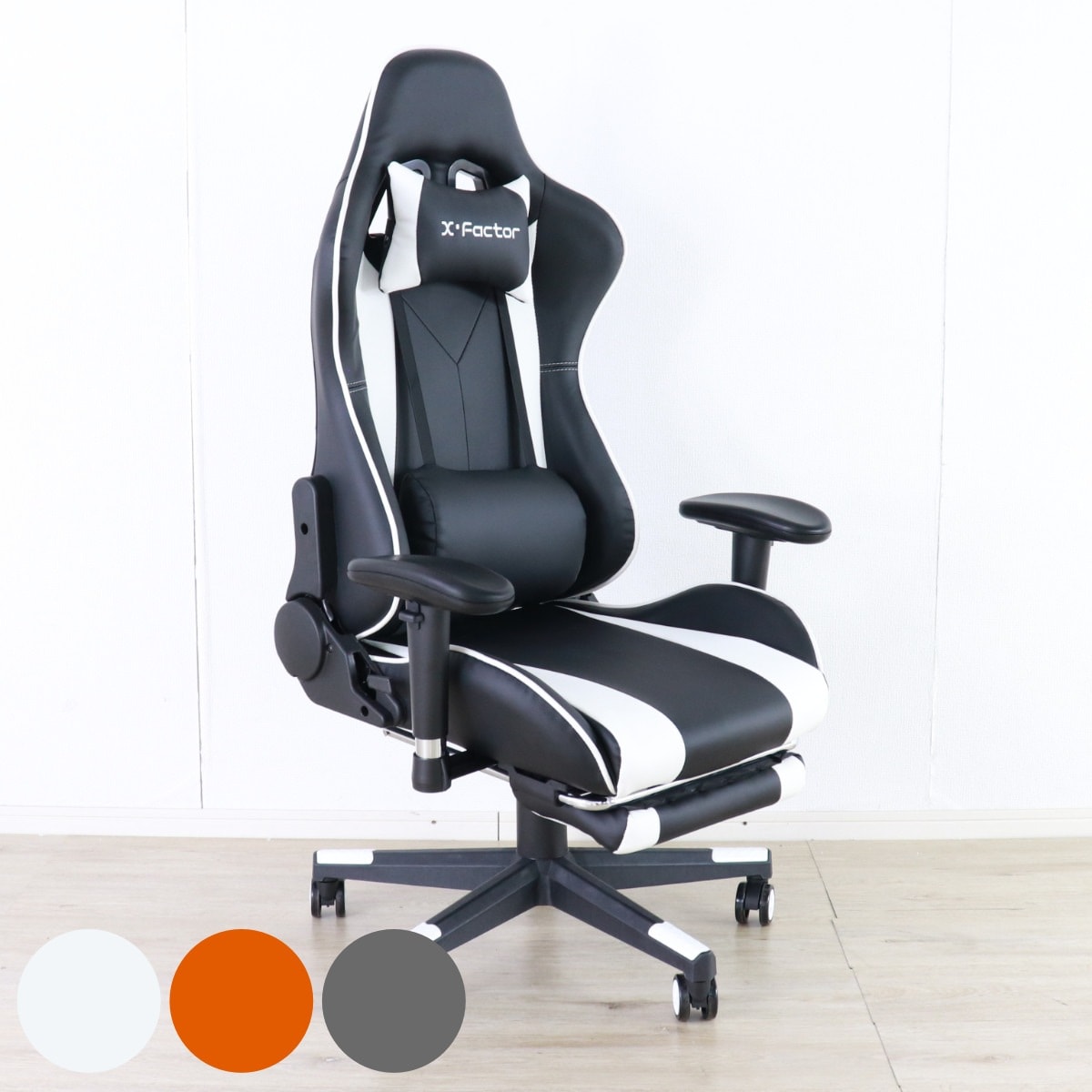買取り実績  フットレスト 肘可動 座面高44ー54cm 疲れにくい ゲーミングチェア ゲーム クッション ヘッド リクライニング オフィスチェア チェア パソコン デスクチェア 椅子 専用 椅子 販売状況:グレー