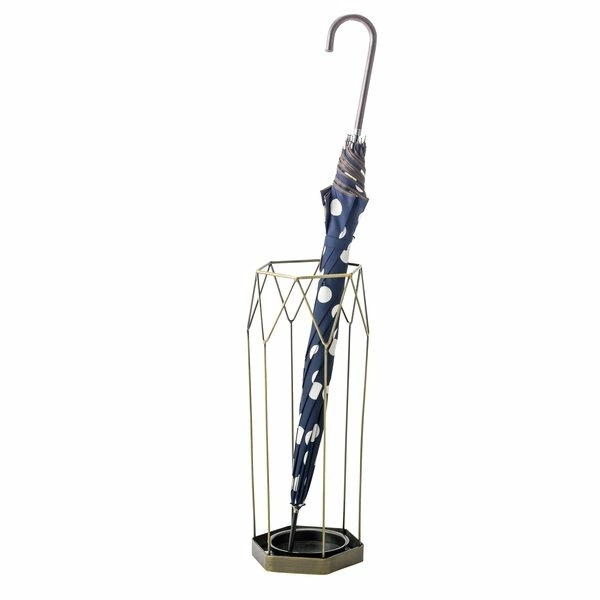 東谷 傘立て W19.5×D19.5×H45 アンティークゴールド/ブラック スチール(粉体塗装) AKB-436