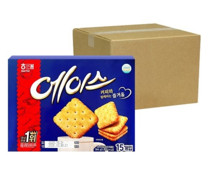エース 364g10個 ビスケット サクサクのお菓子 ティータイム おやつ クラッカー 韓国食品
