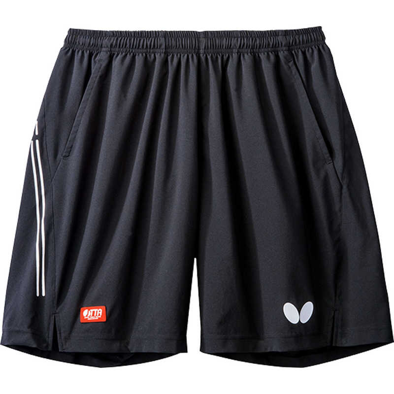 バタフライ　卓球用品 Butterfly ユニセックス ロゴライン ハーフパンツ ブラック M　52000