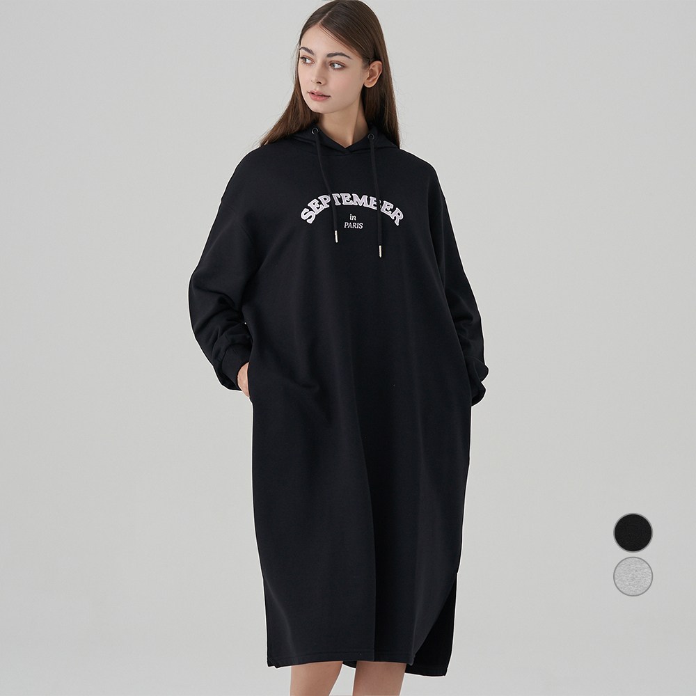 ELLE PARIS SEPTEMBER グラフィック フーディワンピース