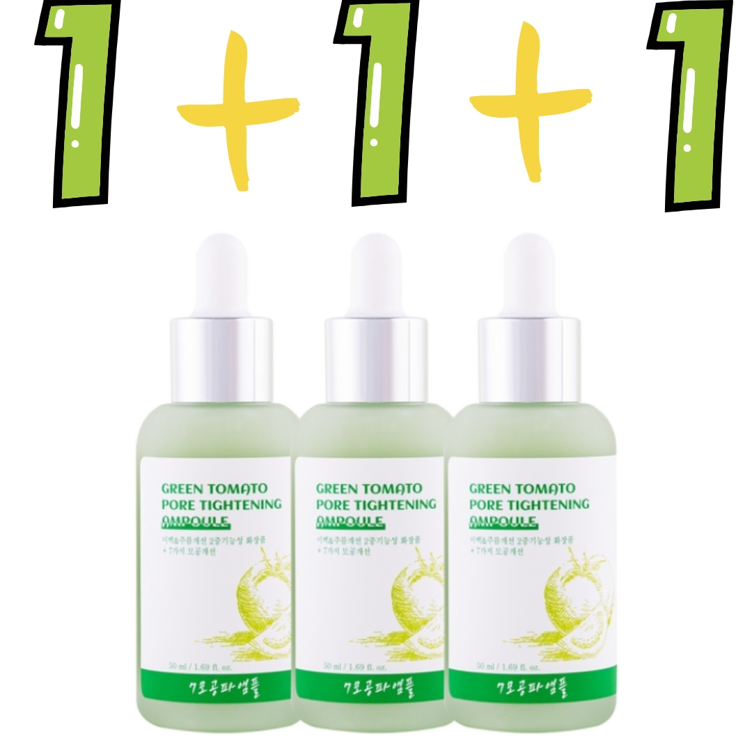 イージーマインド グリーントマト 毛穴アンプル[7毛穴波アンプル] 大容量 50ml X 3個