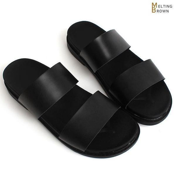 メンズスリッパ 牛革スリッパ ビッグサイズスリッパ E01