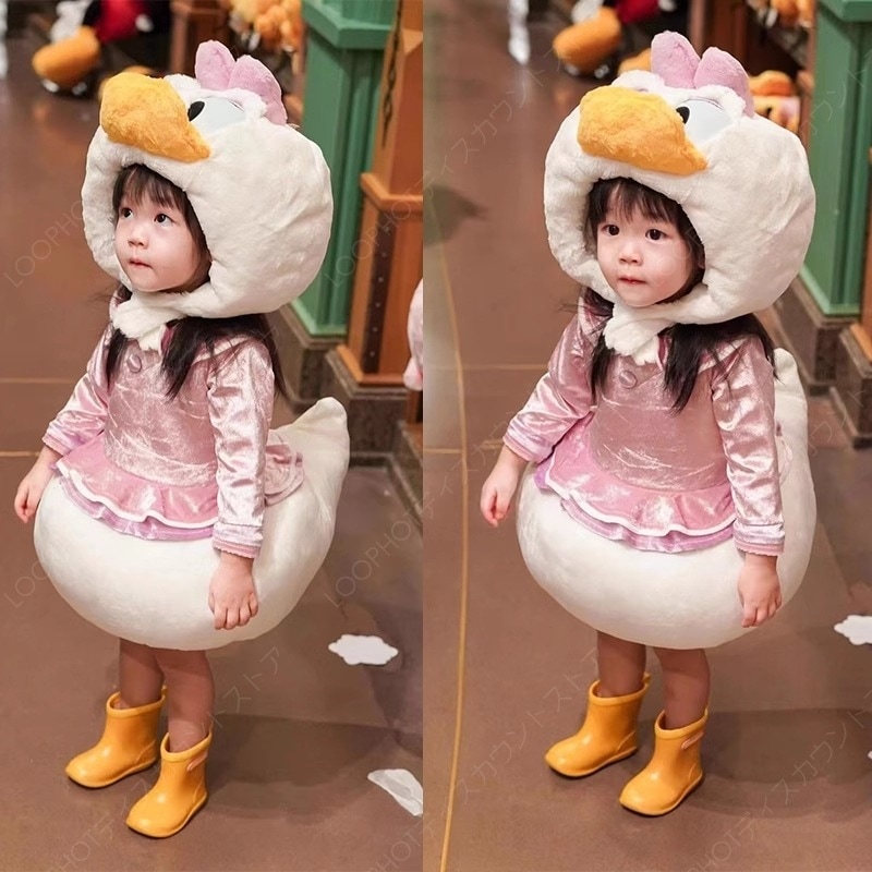 【本日限定】ディズニー ドナルドダック 風 コスプレ衣装 なりきり着ぐるみ キッズ ピンク子供服 コスチューム イベント クリスマス ハロウィン 仮装-75