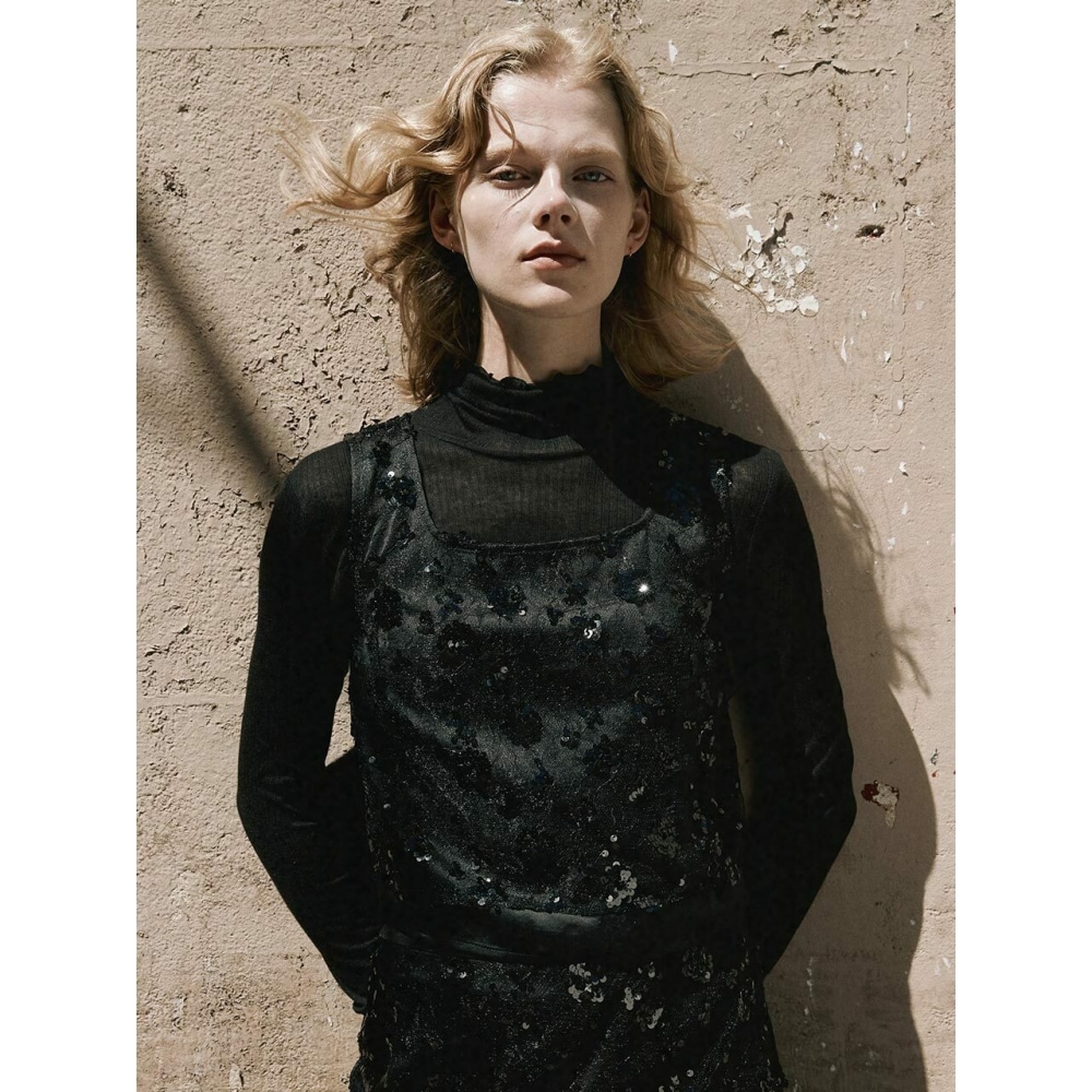 LOEUVRE スクエア スパンコール ノースリーブ トップ SW3AB316 10 21,730円