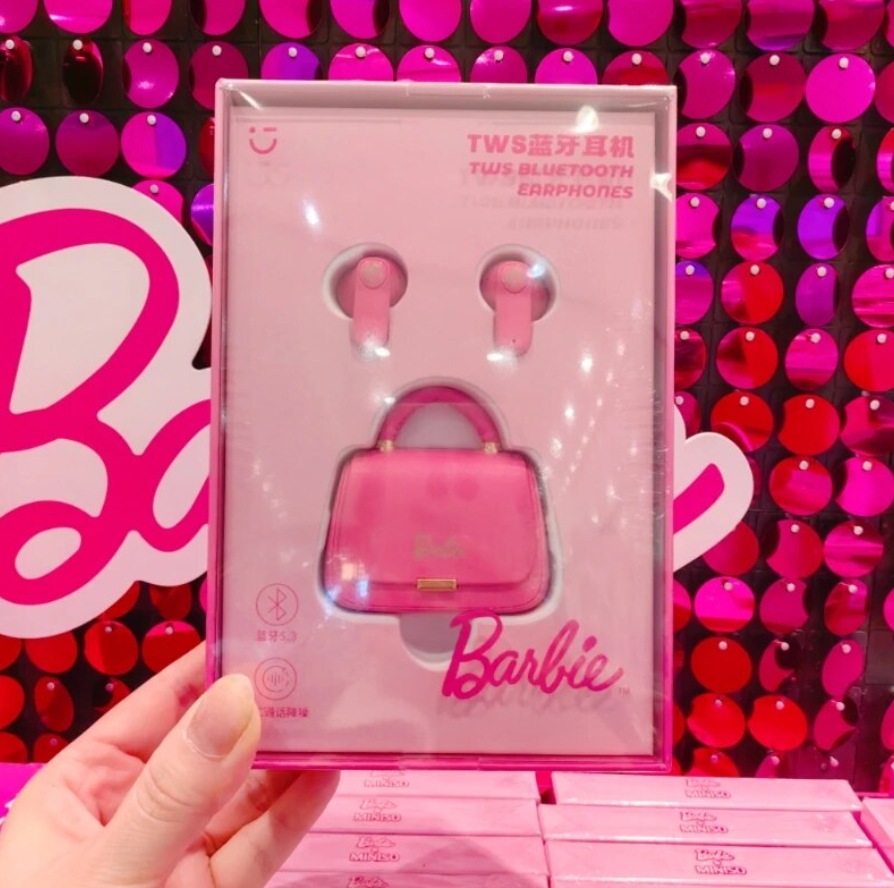 Barbie Series Bags TWS Bluetooth Headset XS-210 Wireless Long-lasting Battery Life Pink Anime