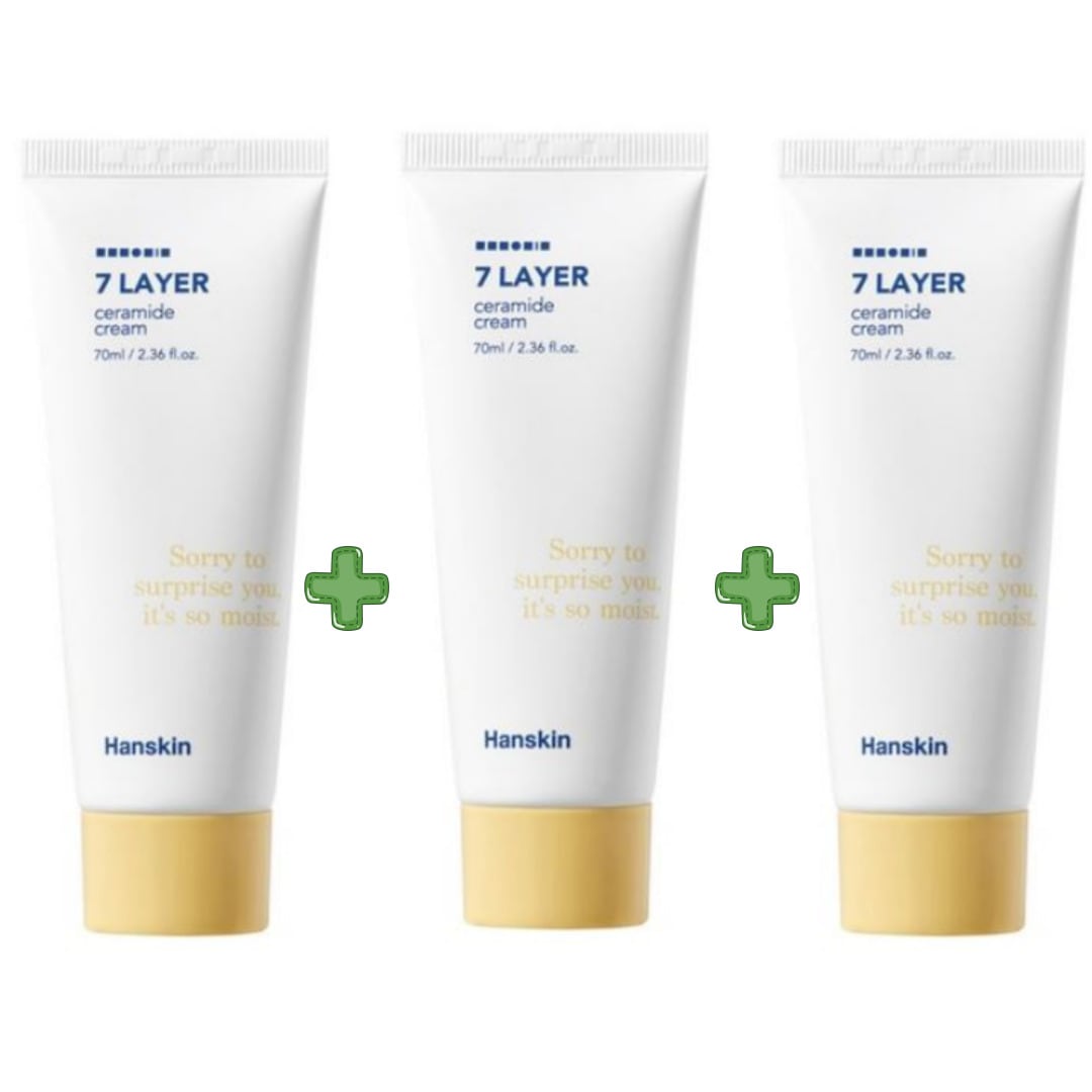 [1+1+1] セブンレイヤーセラミドクリーム70mlx 3個 70ml +70ml +70ml 低刺激処方 潤いキープ ダメージ肌のサポート 高保湿クリーム 敏感肌ケア べたつかないクリーム