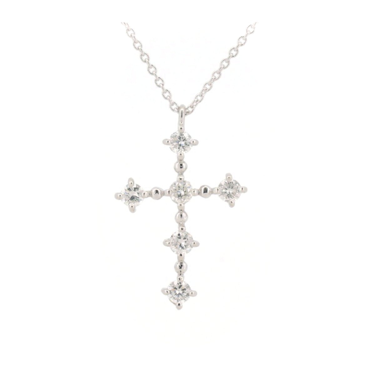 ダイヤモンド クロス ネックレス 0.38ct Pt900(プラチナ) /Pt850(プラチナ) 質屋出品