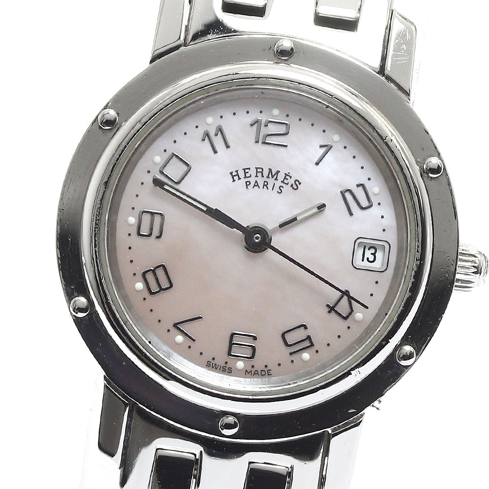 エルメス HERMES CL4.210 クリッパー デイト クォーツ レディース _914639【中古】