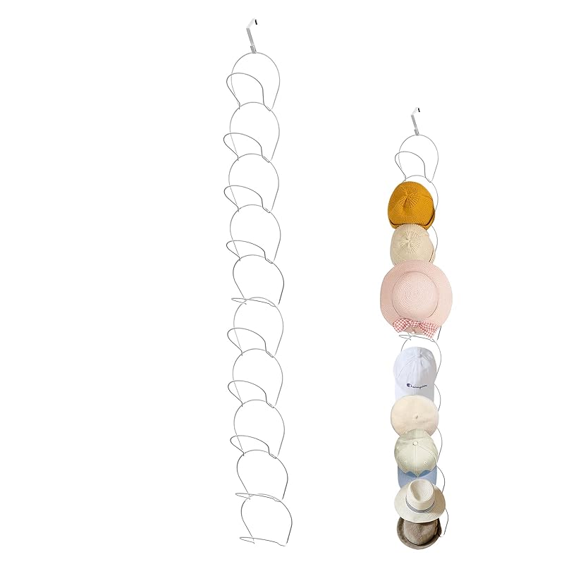 KR KITCHENRAKU 帽子掛け フックコートハンガー ウォールハンガー 壁掛け 帽子ハンガードアハンガー キャップラック 帽子 収納 吊り下げ 洋服掛け ドアフック 玄関 帽子 洗濯 型崩れ防