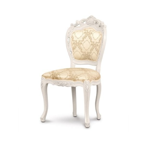 フランシスカチェアー肘無 ホワイト 92174 【完成品】