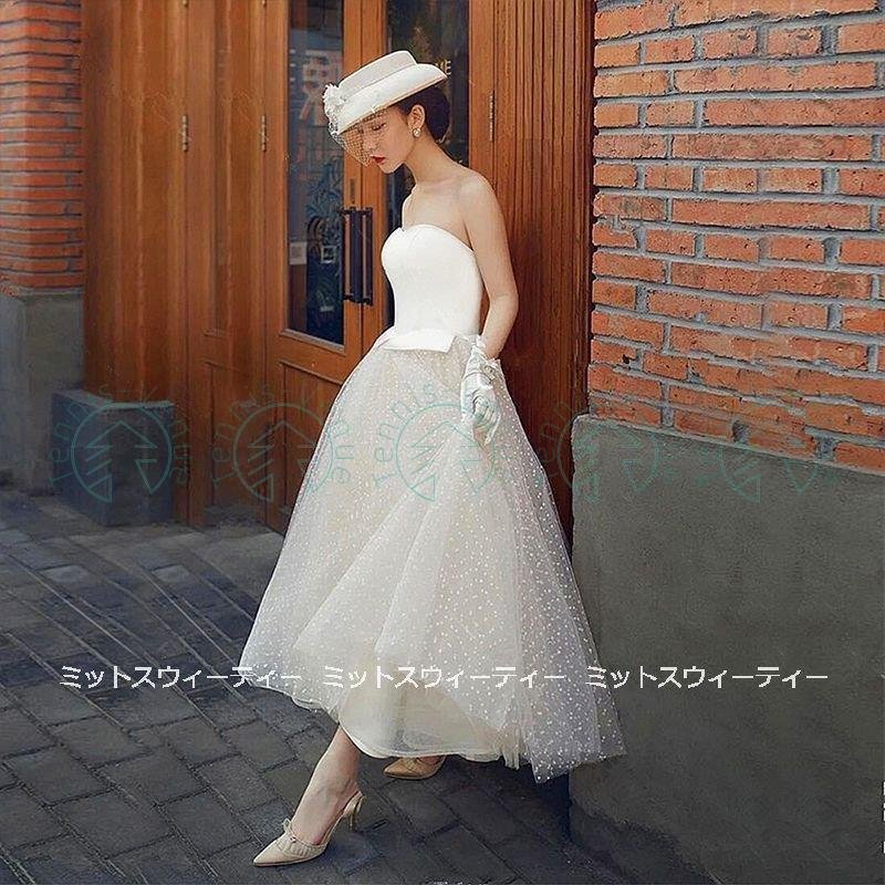 ウェディングドレス ウエディングドレス ロングドレス ビスチェ 結婚式 二次会 花嫁 前撮りドレス