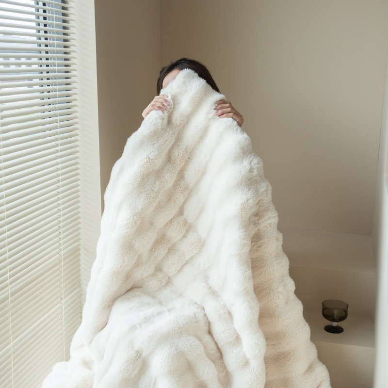 新しいイミテーションウサギぬいぐるみブランケット toca ロングぬいぐるみブランケット昼休みブランケットインプリンセススタイル 1 メートル昼休み小さなブランケットオフィスブランケット