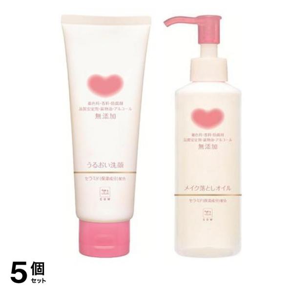 カウブランド 無添加うるおい洗顔 110g (&メイク落としオイル 150mL ポンプ) 5個セット