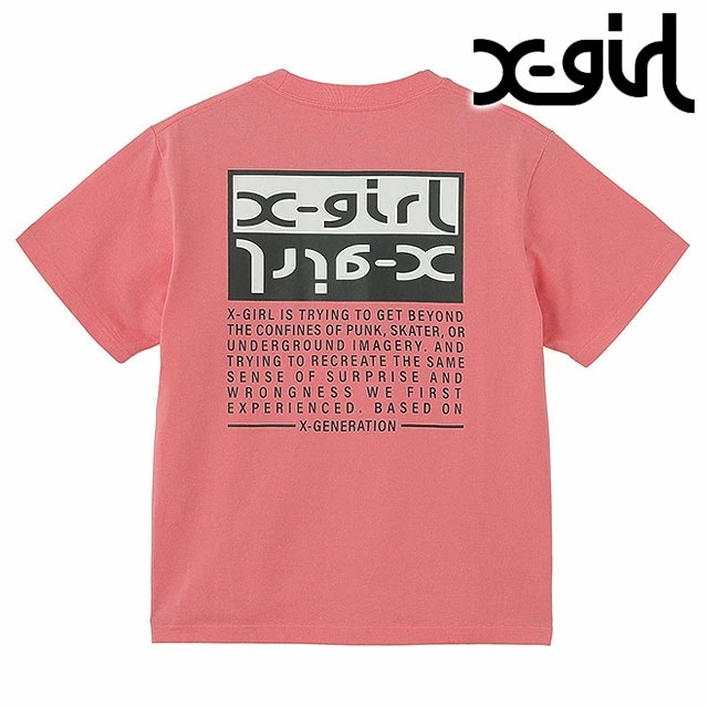 メール便 バイカラーボックスロゴ ショートスリーブTシャツ [105252011010] BICOLOR BOX LOGO S/S TEE レディース トップス 半袖PINK ピンク 正規取扱店