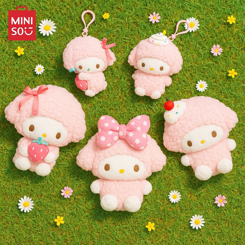 M I N I S O 名創優品 サンリオ pianoの小さな羊のぬいぐるみペンダント新しい人形ギフト ハローキティ人形