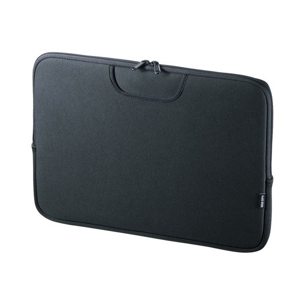 （まとめ） サンワサプライ ポケット付きインナーケース（15.6型ワイド） IN-WETP15BK (×2セット)