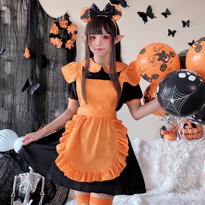 ハロウィンコスチューム カボチャ 魔法 魔女 コスチューム ホラー ドール メイド コスチューム エスケープ プリンセス ヴァンパイア ドレス 女性