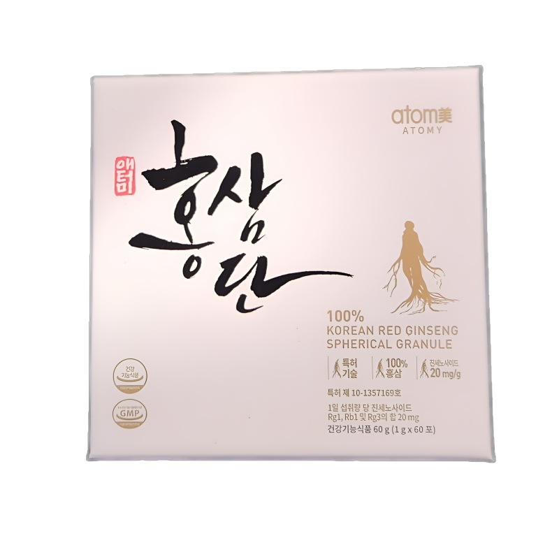 紅参丹 韓国産紅参 球形粒 紅参丹1セット（1gx30Tx2箱）計60T / ホンサムダン 高麗人参 韓国健康食品 韓国サプリ 健康食品