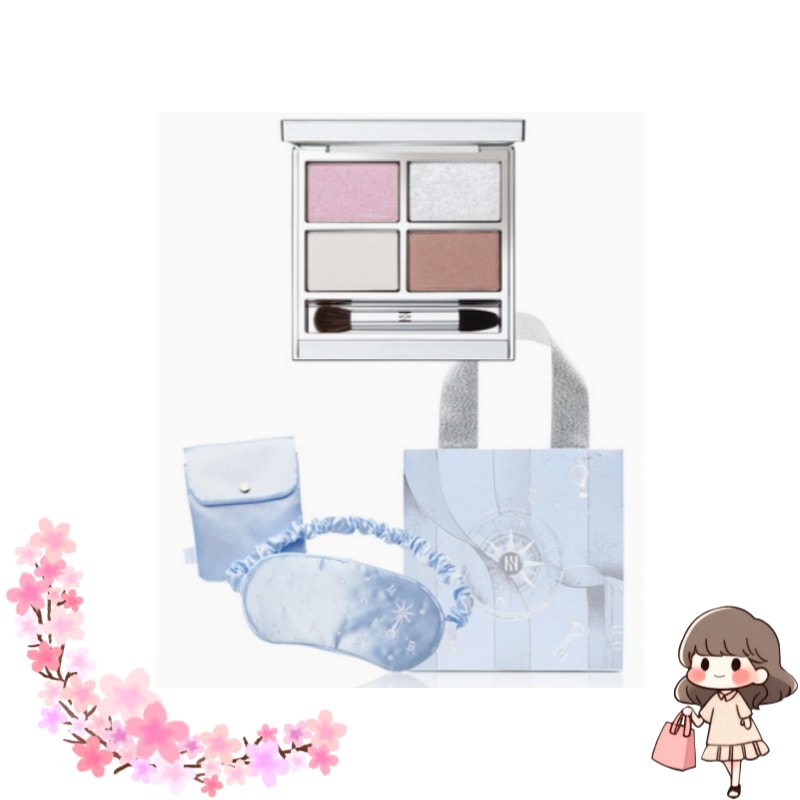 [LTD][限定版]ホリデークアッドアイカラーシャドー(+ホリデー3種キットプレゼント)[ポーチ睡眠アイマスクショッピングバッグ]/韓国メイクアップ/韓国化粧品/韓国人気化粧品/保湿/プレゼント