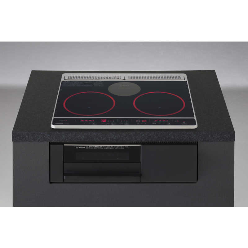 パナソニック　Panasonic　ビルトインIHクッキングヒーター Jシリーズ [60cm幅 2口IHラジエント] ブラック/ブラック(宅配商品)　KZ-J1H6AK