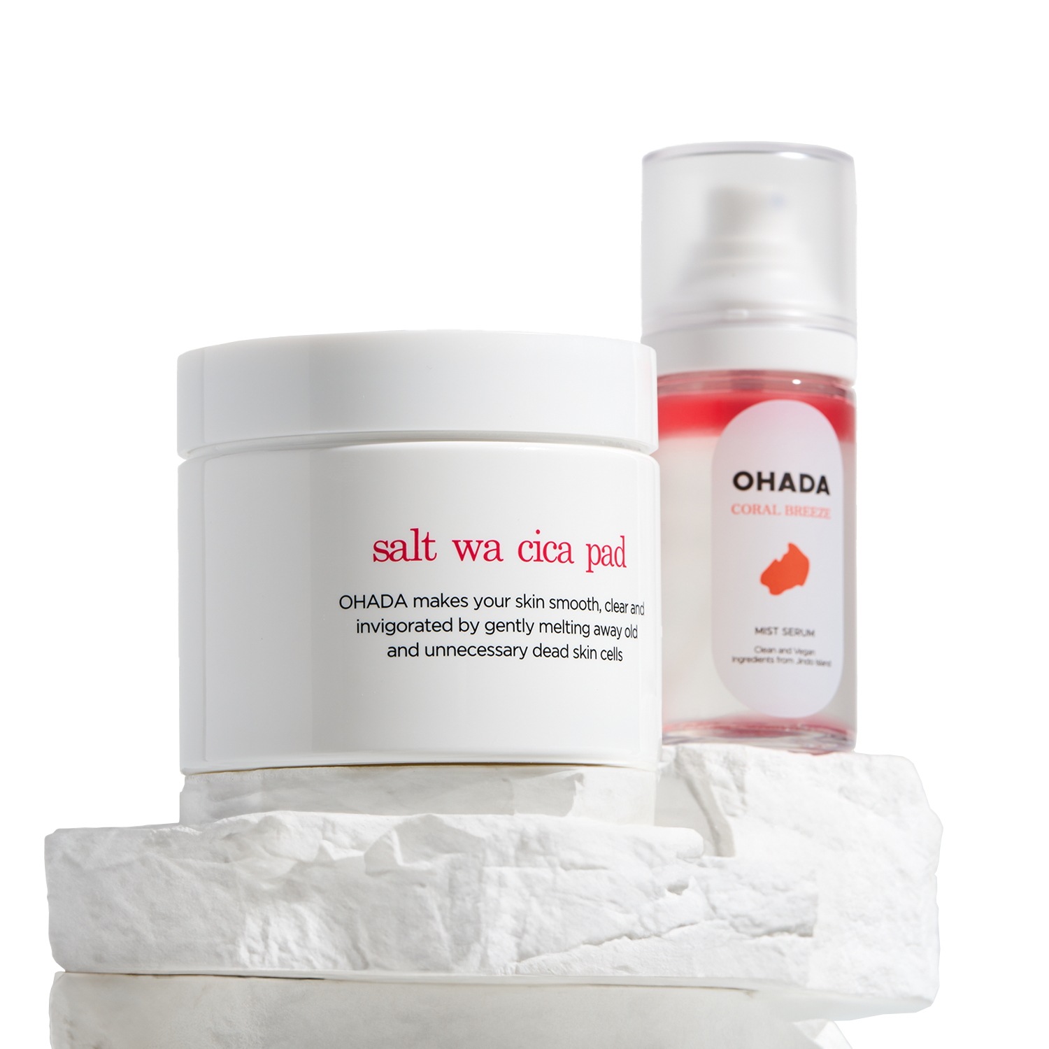 水分+毛穴 セット(ソルトとシカパッド 25枚+コーラルブリーズミストセラム 60ml)韓国コスメ 敏感肌 乾燥肌 ヴィーガンコスメ