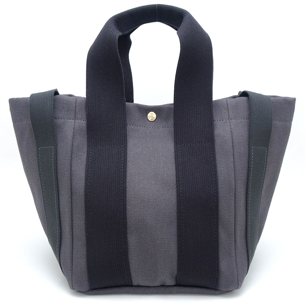 トートバッグ ハンドバッグ 2Way キャンバス チャコール ブラック/351839【中古】