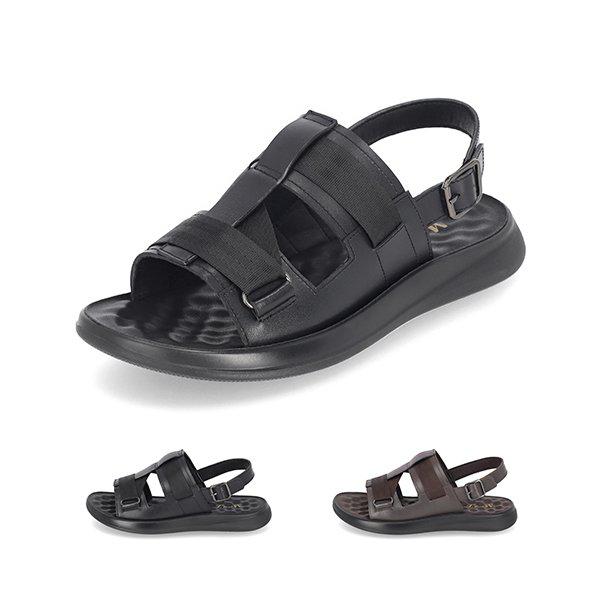 マッツ男性牛革ウェビングポイントサンダル2.5cm LCMW03M326 6,115円