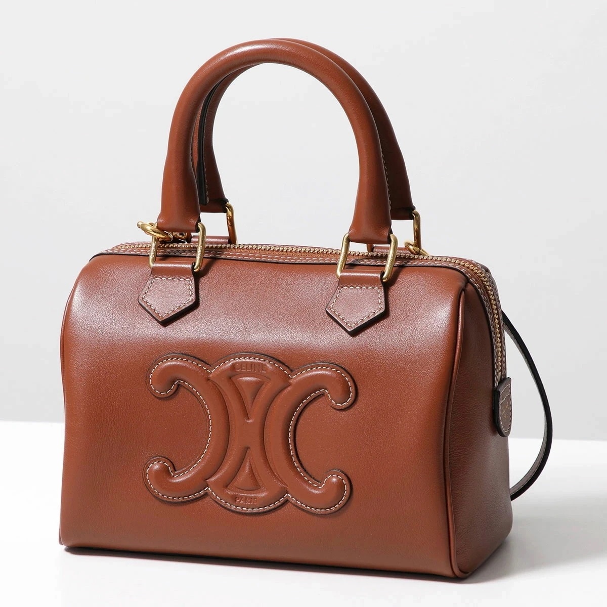 CELINE セリーヌ ハンドバッグ Small Boston スモール ボストン 197583DU3.04LU レディース Triomphe キュイルトリオンフ ショルダーバッグ レザー