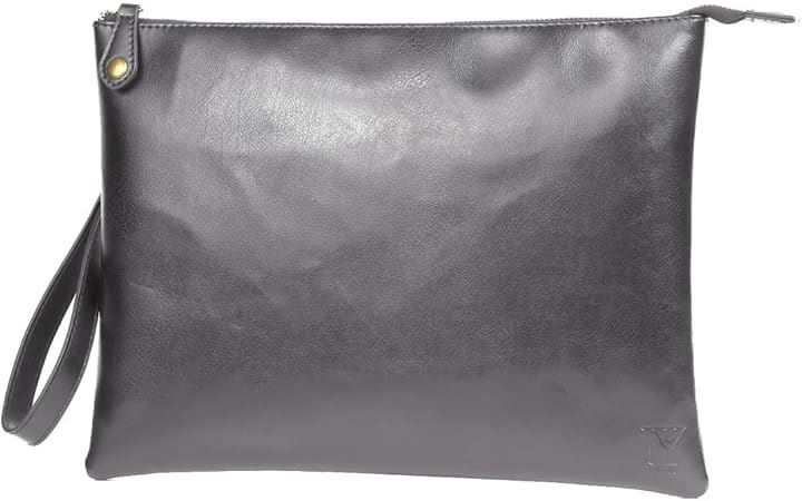 ビジネスでも使いやすい クラッチバッグ メンズ 結婚式 A4 薄型 2way 皮 革 uy24 03.グレー(03.グレー)