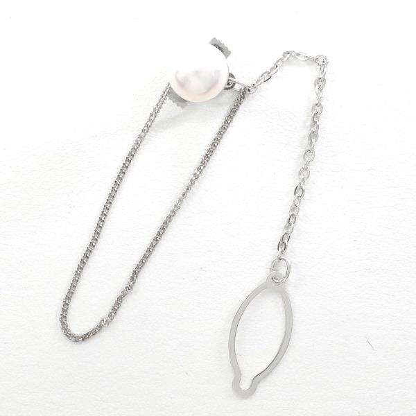 PT900 プラチナ 合金 ピンブローチ パール 総重量約4.1g ジュエリー 中古