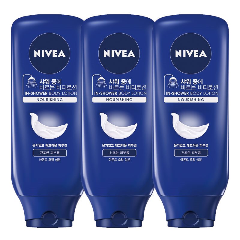 [NIVEA] 400mlX 3個 nivea in shower ニベア インシャワーボディローションナリシング 濃厚な保湿で艷やかに