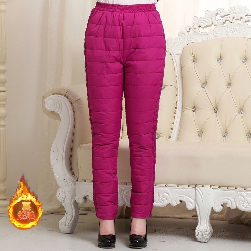 ダウンパンツレディースロングパンツ防寒防風スキニーパンツジョガーパンツダウンアウトドアパンツ防寒パンツボトムス脚着痩せ快適おしゃれ