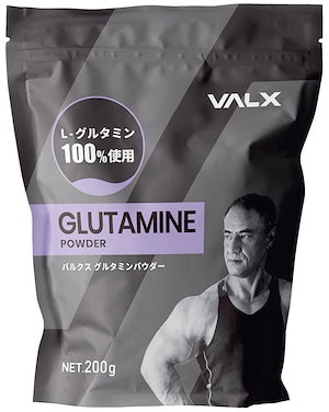 VALX (バルクス) グルタミンパウダー Produced by 山本義徳 ２００g グルタミン サプリ L-グルタミン100%使用 男性 女性