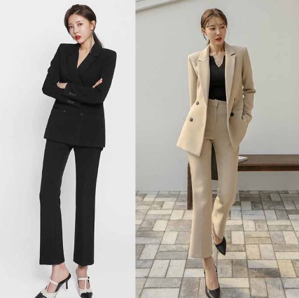 セットアップ ジャケット ズボン スーツ 袖あり 長袖 襟付き スリム 細身 Iライン スマート 前開き 高級感 ボタン 上下セット 2点セット かわいい 可愛い きれいめ シンプル 上品