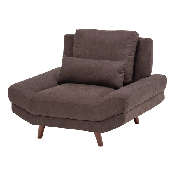 ソファ 約 幅108×奥行96×高さ71/82×座面高31/42cmダークブラウン ブライト1P-DBR