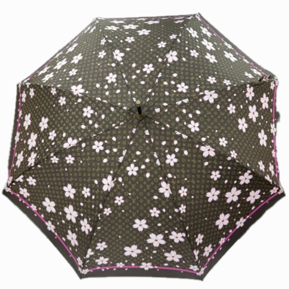 傘 M92030 バラブリュイ パラソル モノグラム チェリーブロッサム 桜 村上隆 長傘 アンブレラ ポリエステル ブラウン